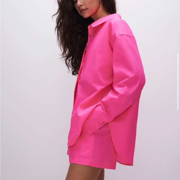 Good American Coated Poplin Shirt - Picture 4 of 7